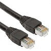 Fully Shielded Ethernet CAT5E; Outdoor, Direct Burial,  Solid Patch Cable, Black - Bridge Wholesale