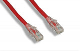 Red 6 Inch (0.5 foot) Clear Booted Cat6 Ethernet Patch Cable - Bridge Wholesale