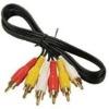 (3) RCA Male to (3) RCA Male Composite Audio & Video Patch Cable, Gold Plated Connectors - Bridge Wholesale