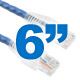 6 Inch (0.5 foot) Clear Booted Cat6 Ethernet Patch Cable - Bridge Wholesale