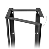 Black 20U Wall Mount Swing Out Rack, 18” Deep - Bridge Wholesale