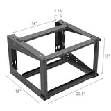 Black 6U Wall Mount Swing Out Data Rack, 18” Deep - Bridge Wholesale