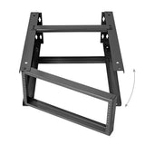 Black 4U Wall Mount Swing Out Server Rack, 25” Deep