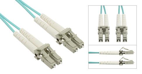 10-Gig Aqua 50/125 Multimode Fiber Optic Patch Cables