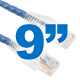 9 inch Cat 5E Solid Plenum Patch Cable, with Boots