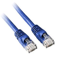 9 inch Cat 5E Solid Plenum Patch Cable, with Boots