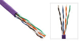 Purple PVC Stranded (CMR) Cat 5E UTP Ethernet Bulk Cable, 1,000ft - Bridge Wholesale