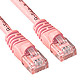2ft Pink Cat5E Ethernet Patch Cable, Stranded Pure Copper Wire, 350Mhz, 24AWG, UTP