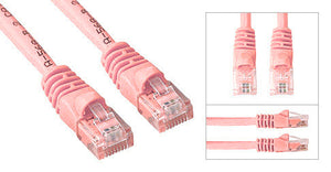 2ft Pink Cat5E Ethernet Patch Cable, Stranded Pure Copper Wire, 350Mhz, 24AWG, UTP