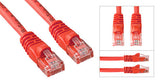 Red 20ft Cat 5E Solid Plenum Patch Cable, with Boots - Bridge Wholesale