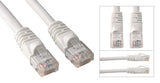 White 10ft Cat 6 Solid Plenum Patch Cable, with Boots - Bridge Wholesale