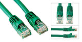 Green 50ft Cat 6 Solid Plenum Patch Cable, with Boots - Bridge Wholesale