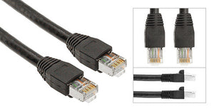  Ethernet CAT5E; Outdoor, Direct Burial, Gel Filled, Solid Patch Cable, Black - Bridge Wholesale