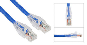 9 inch Cat6 Solid Plenum Patch Cable, with Boots - Bridge Wholesale