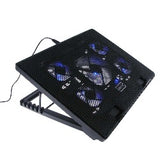 Angled 5 Fan USB Powered Notebook Cooling Pad