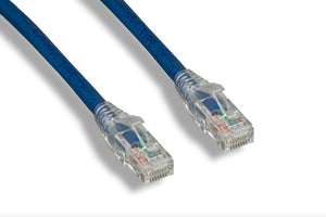 6 Inch (0.5 foot) Clear Booted Cat6 Ethernet Patch Cable - Bridge Wholesale