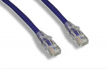 Purple 1 foot Clear Booted Cat6 Ethernet Patch Cable - Bridge Wholesale