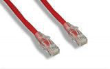 Red 2 foot Clear Booted Cat6 Ethernet Patch Cable - Bridge Wholesale