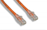 Orange 1 foot Clear Booted Cat6 Ethernet Patch Cable - Bridge Wholesale