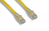 Yellow 6 Inch (0.5 foot) Clear Booted Cat6 Ethernet Patch Cable - Bridge Wholesale