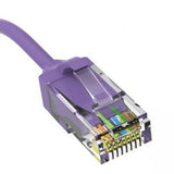 6 Inch Purple Slim Cat6 Ethernet Patch Cable
