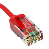 1.5ft Red Slim Cat6 Ethernet Patch Cable