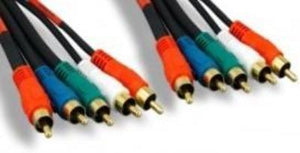 Premium (5) RCA Male to (5) RCA Male Shielded Component/RGB+H/V Cable, Gold Plated Connectors - Bridge Wholesale