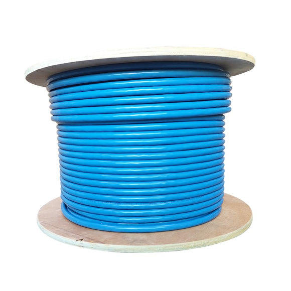 Category 8 S/FTP Solid Bulk Cable 23AWG 40Gbps, 300Ft Spool, Blue - Bridge Wholesale