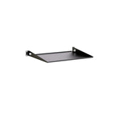 1U Solid Utility Shelf, 12” Deep, 45lb Weight Limit, Black - Bridge Wholesale