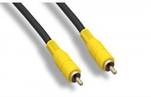 Premium (1) RCA Male to (1) RCA Male RG59 Patch Cable, Gold Plated - Bridge Wholesale