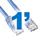1 foot Clear Booted Cat6 Ethernet Patch Cable - Bridge Wholesale