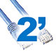 2 foot Clear Booted Cat6 Ethernet Patch Cable - Bridge Wholesale