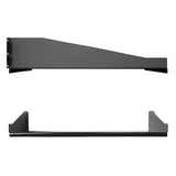 2U (3.5") Solid Utility Shelf for 19" Racks, 14" Deep (Lip facing down), 85lb Weight Limit, Black