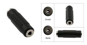 3.5MM Stereo Female to 3.5MM Stereo Female Coupler, Plastic Housing, Nickel Contacts - Bridge Wholesale