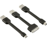 USB 3 piece Mini Adapter Cable Kit, 4 inch Adapter Cables - Bridge Wholesale