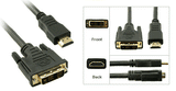 DVI-D to HDMI Male to Male Cable, Black