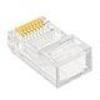 Unshielded RJ45 Plugs for Ethernet Networking, 50 micron Gold Plating, Bag of 100 - Bridge Wholesale