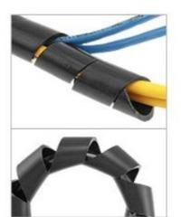 Polyethylene Spiral Cable Wrap, Black - Bridge Wholesale