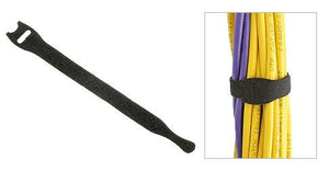 Velcro Cable Ties, 1/2" Body, Black - Bridge Wholesale